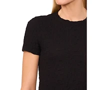 CeCe Women's Short-Sleeve Puckered-Knit Baby T-Shirt