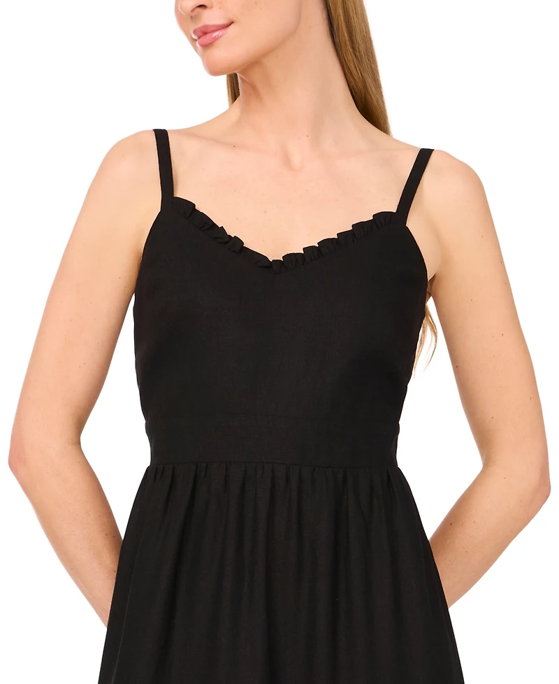 CeCe Women's V-Neck Sleeveless Tiered Maxi Dress