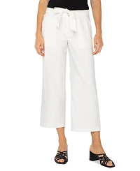 Liverpool Los Angeles Women's Belted Cropped Wide-Leg Pants
