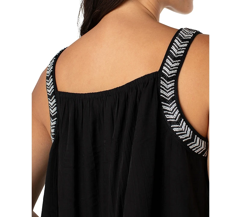 Liverpool Los Angeles Women's Sleeveless Beaded Tank Top