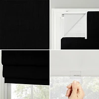 Sun Zero Pryer Textured 100% Blackout Cordless Roman Shade
