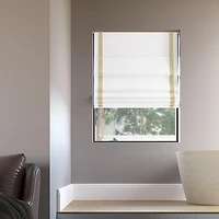 Olander Black Ribbon Border 100% Blackout Cordless Roman Shade