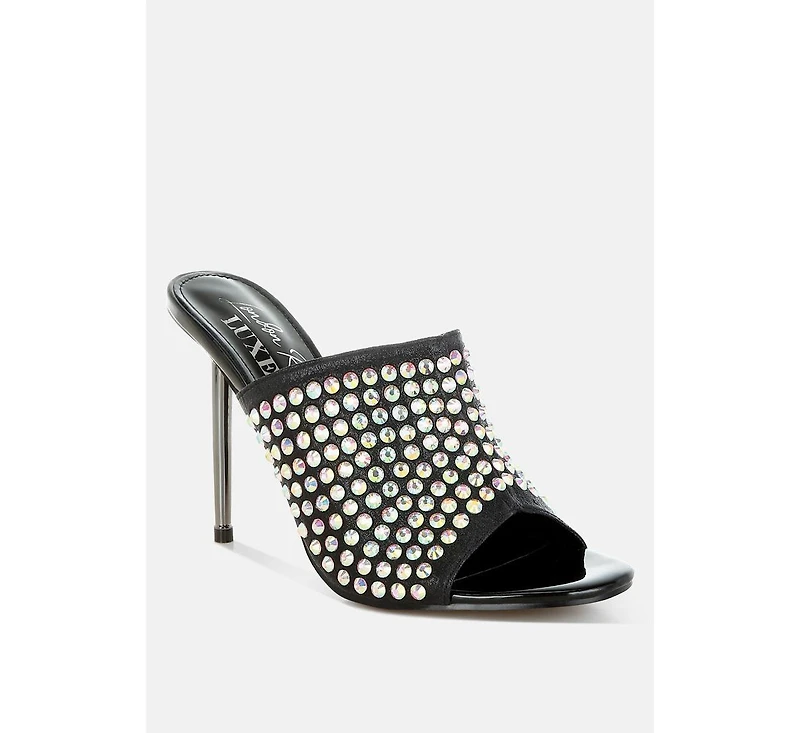 Farasha Ab Rhinestone Slip-On Stiletto Heels