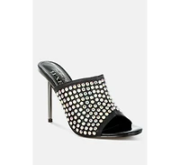 Farasha Ab Rhinestone Slip-On Stiletto Heels