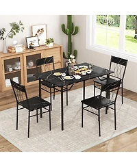 5-Piece Dining Table Set for 4 with Kitchen and Chairs