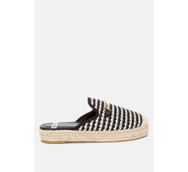 Himari Raffia Slip-On Mules