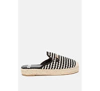 Himari Raffia Slip-On Mules