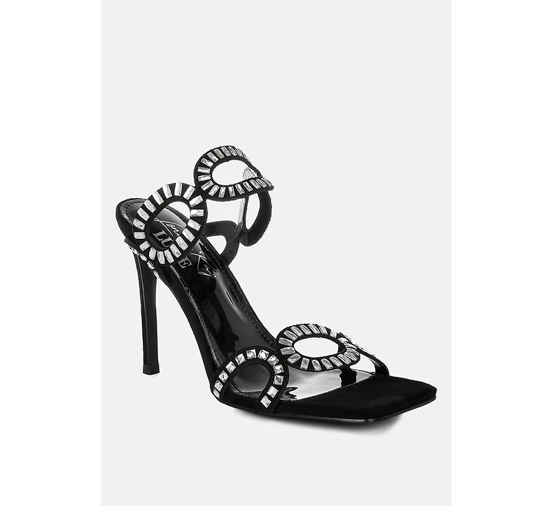 Romashka Cut Out Detail Stiletto Heel Sandals