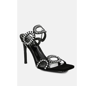 Romashka Cut Out Detail Stiletto Heel Sandals