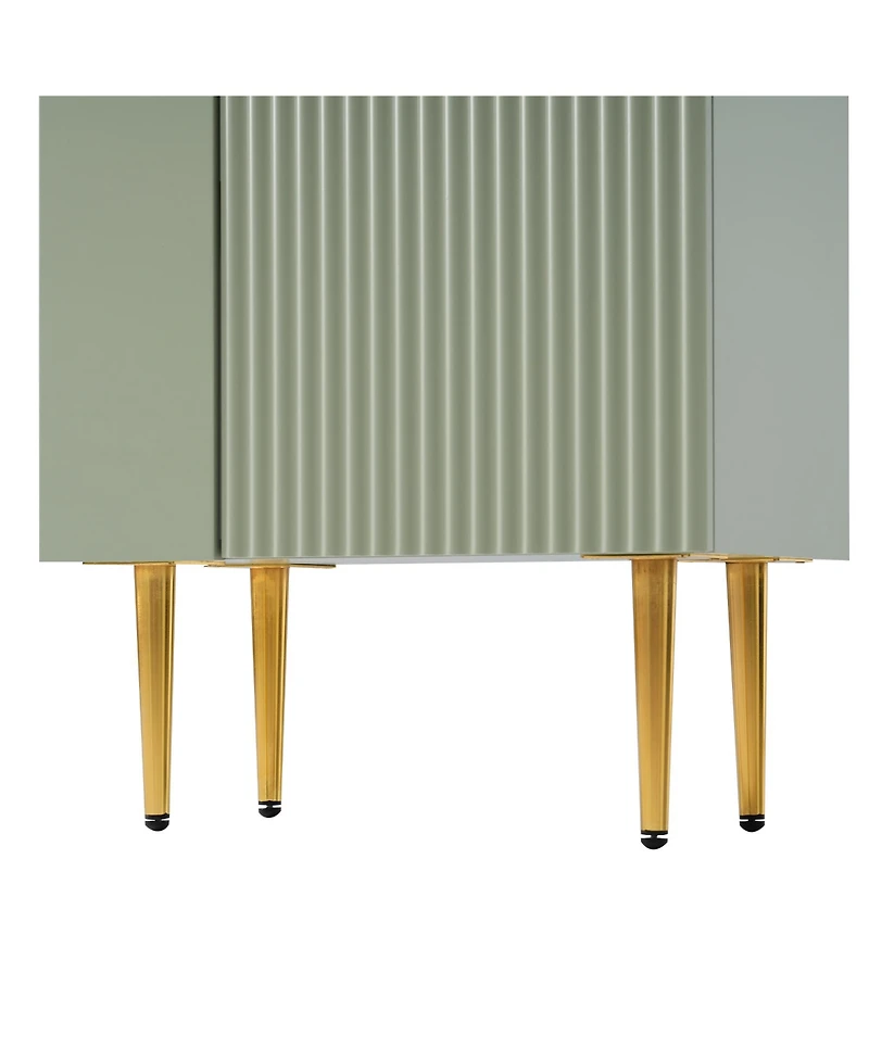 Casainc 21.6" Green Bathroom vanity, Combo Cabinet, Bathroom Storage Cabinet, Single Ceramic Sink, Left side storage