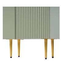Casainc 21.6" Green Bathroom vanity, Combo Cabinet, Bathroom Storage Cabinet, Single Ceramic Sink, Left side storage