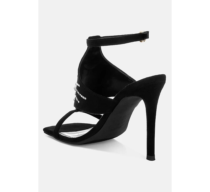 Warda Jeweled Shiny Stiletto Heels