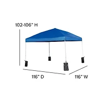 Ukko 10'X10' Weather Resistant, Uv Coated Pop Up Canopy Tent With Sandbags And Wheeled Case