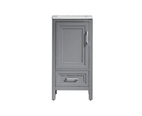 Casainc Fully Assembled 18" Freestanding Single Bathroom Vanity with 2 Handles Sets