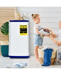 7.7 lbs Compact Full Automatic Washing Machine with Heating Function Pump