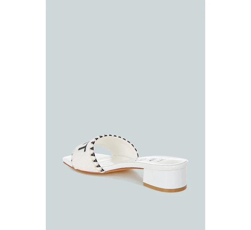 Poshta Saint Tropez Beaded Slip-On Heels