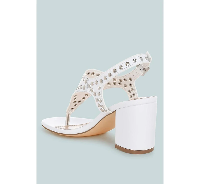 Nerina Studded Genuine Leather Sandals