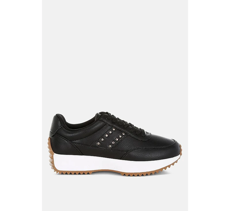 Athion Studded Real Leather Sneakers Women