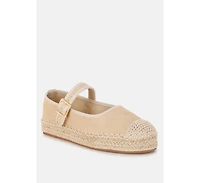 Bolean Soft Suede Leather Mary Jane Espadrilles