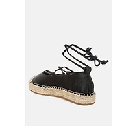 Alaya Woven Toe Lace-Up Espadrilles