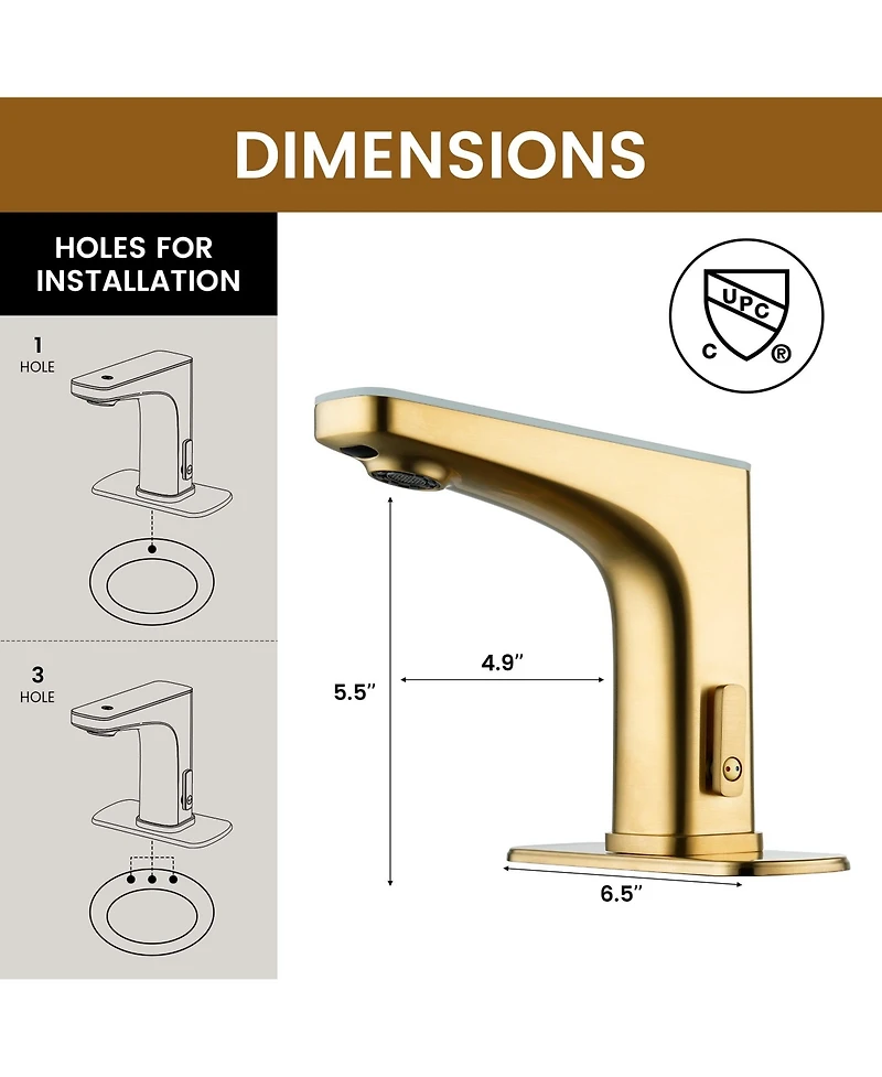Mondawe Touchless Bathroom Faucet