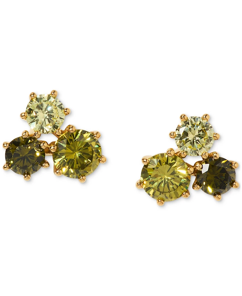 Eliot Danori Cubic Zirconia Trio Pendant Necklace & Stud Earrings, 16" + 2" extender