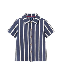 Andy & Evan Toddler Boys Toddler/Child Palm Stripe Print Linen Buttondown Set