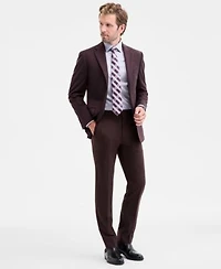 Calvin Klein Mens Slim Fit Wool Blend Suit