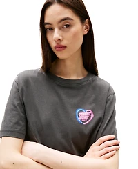 Tommy Jeans Women's Cotton Relaxed-Fit Neon Graphic T-Shirt