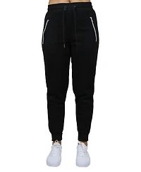 Galaxy By Harvic Women's Loose Fit Fleece Lined Jogger Sweatpants with Zipper Pockets