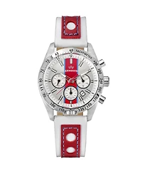 Abingdon Co. Women's Jordan Chronograph Multifunctional Victory Red Leather Strap Watch, 40mm