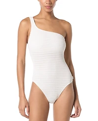 Michael Michael Kors Women's Crochet One-Shoulder One-Piece Swimsuit