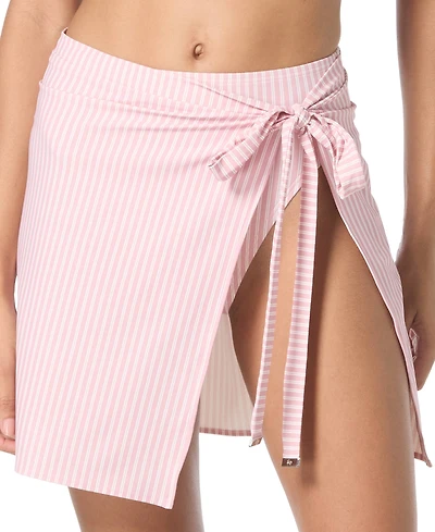 Michael Kors Women's Striped Side-Tie Pareo Cover-Up