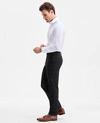 Bar Iii Men's Slim-Fit Green & Burgundy Plaid Suit Separate Pants, Macy's Exclusive
