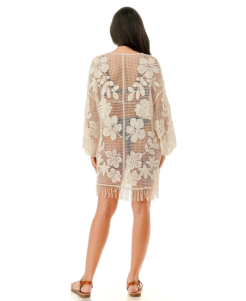 Marcus Adler Women's Crochet Swim Cover-Up Dress