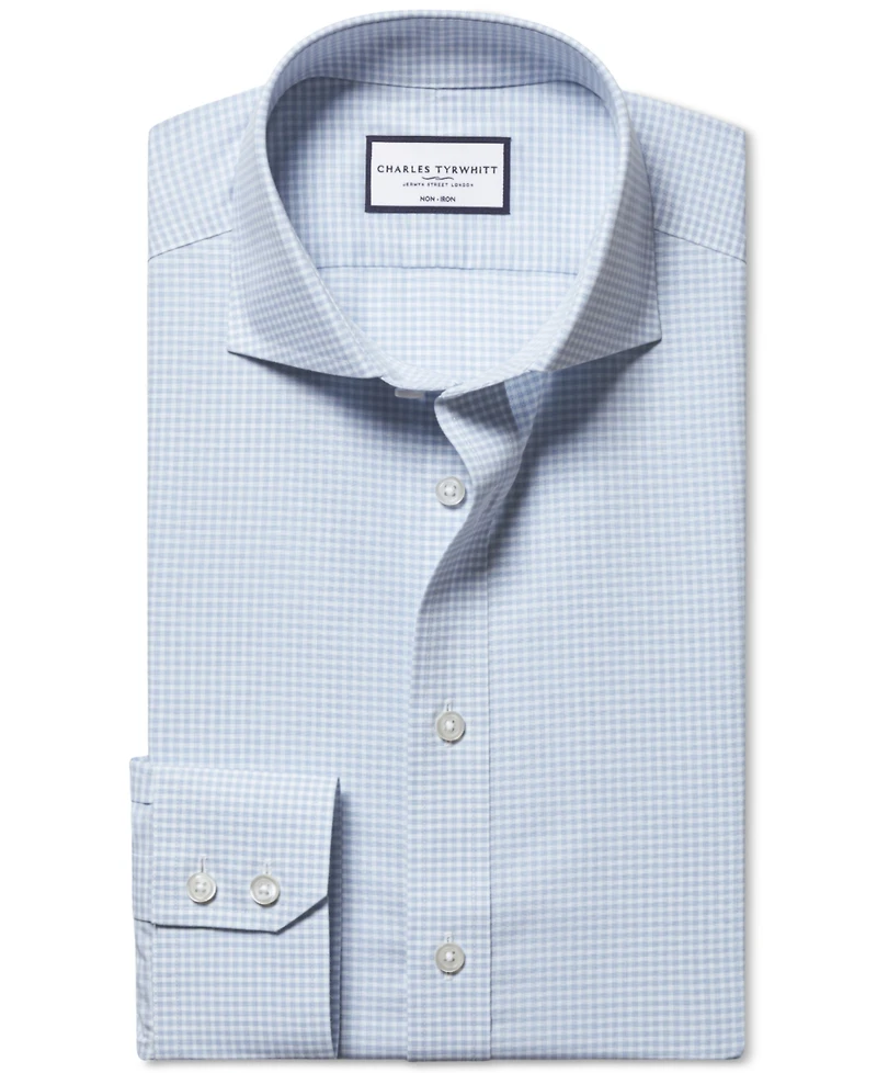 Charles Tyrwhitt Men's Slim-Fit Poplin Gingham Shirt