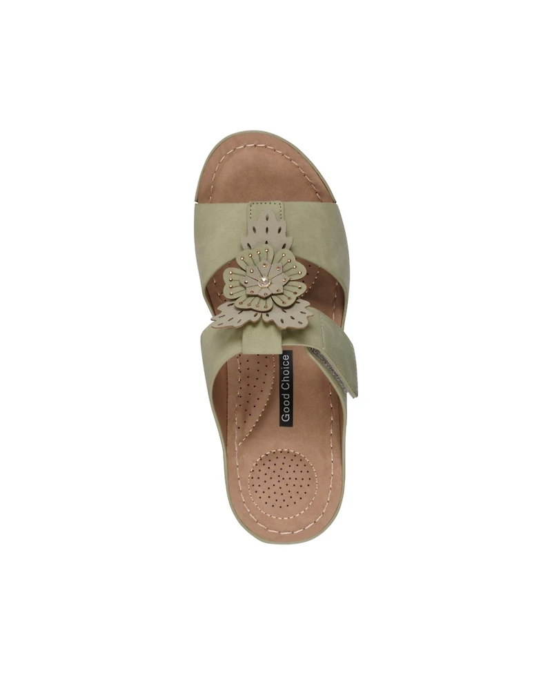 Gc Shoes Women's Talia Floral Wedge Sandals