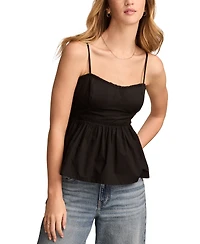Lucky Brand Women's Cotton Ruched Corset Cami Top