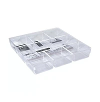 Acrylic Drawer Organizer, 6-Section, Clear Makeup Tray Organizer for Makeup and Other Beauty Essentials for Bathrooms, Countertops and Drawer