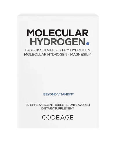 Codeage Molecular Hydrogen Supplement - Fast-Dissolving 12 Ppm Hydrogen Water Tablets with Elemental Magnesium - Hydration Tablet Body Function