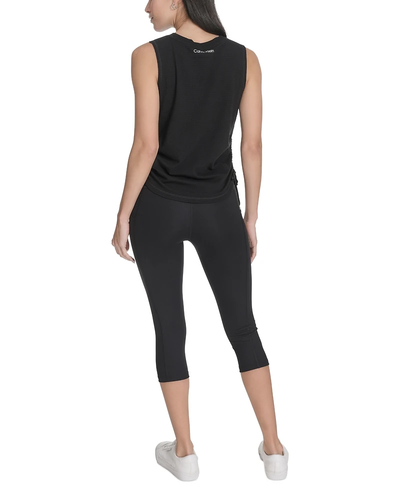 Calvin Klein Performance Women's Ruched Side-Tie Tank Top