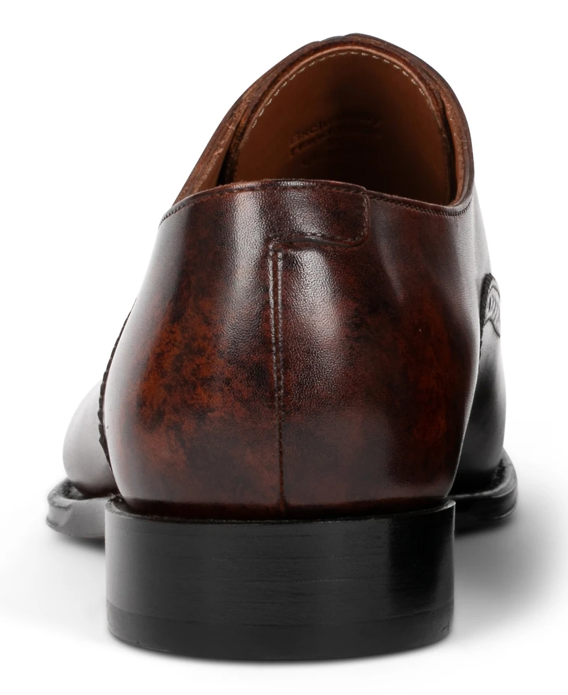 Anthony Veer Men's Windsor Broque Cap Toe Leather Oxford Dress Shoes