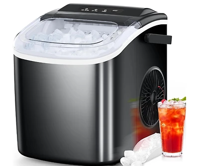 Cowsar 26.5lbs Ice Maker Portable Countertop, 9 Bullet Cubes 6 Mins, Self-Cleaning