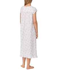 Eileen West Women's Cotton Cap-Sleeve Long Nightgown