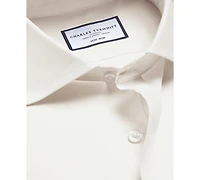 Charles Tyrwhitt Men's Slim-Fit Ivory Twill Dress Shirt