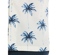 Cubavera Men's Palm Tree Print Short-Sleeve Button-Down Shirt