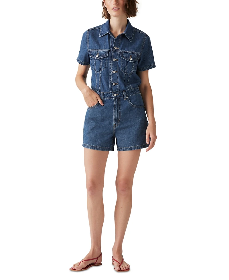 Levi's Women's Cotton Type Iii Denim Romper