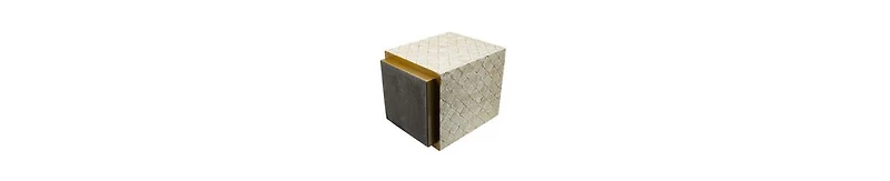 Versatile Capiz End Table Stool, Square Design with Sturdy Base