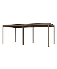 Mondawe 10x20FT Outdoor Aluminum Pergola Louvered
