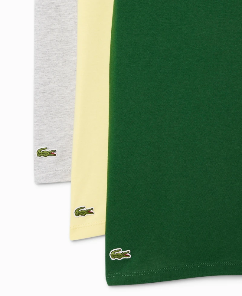 Lacoste Men's 3-Pack Slim Fit Crewneck T-Shirts
